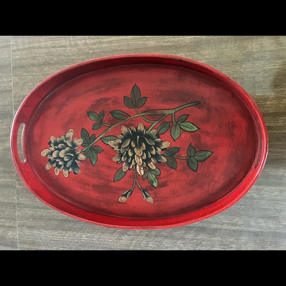 Wooden Floral Tray - Picture 1 of 6